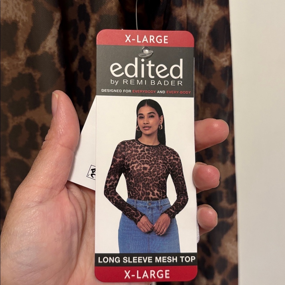 Edited Beige and Brown Leopard Print Blouse - Picture 3 of 7